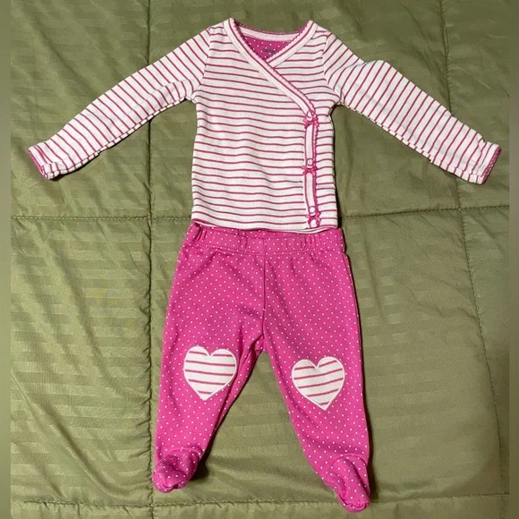 Carter’s NB Girl Pants & Top Outfit ~ NWOT ~ 2 available (for twins) - Picture 2 of 6